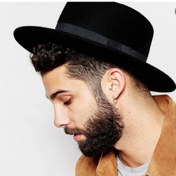 NWT Unisex Black Felt Hat - Picture 2 of 6